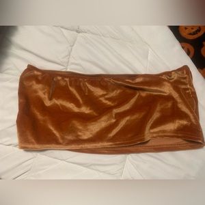 silky burnt orange tube top